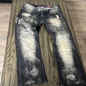 Black men’s cult of individuality Japanese denim Hagen relaxed size 30